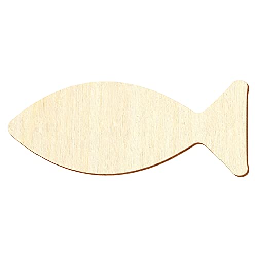 Einfacher Holz Fisch - Deko Basteln 3-50cm, Pack mit:1 Stück, Breite:25cm breit von Bütic GmbH