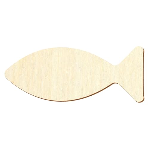 Einfacher Holz Fisch - Deko Basteln 3-50cm, Pack mit:1 Stück, Breite:30cm breit von Bütic GmbH