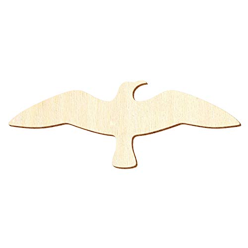 Fliegende Holz Möwe V1 - Deko Basteln 3-50cm, Größe:3cm, Pack mit:10 Stück von Bütic GmbH