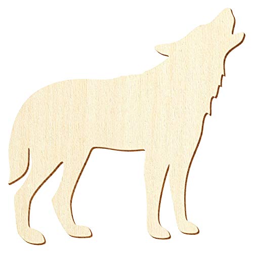 Heulender Holz Wolf - Deko Zuschnitte 3-50cm, Größe:8cm, Pack mit:25 Stück von Bütic GmbH