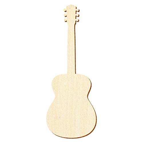 Holz Akustikgitarre - Deko Zuschnitte Größenauswahl, Größe:10cm, Pack mit:1 Stück von Bütic GmbH