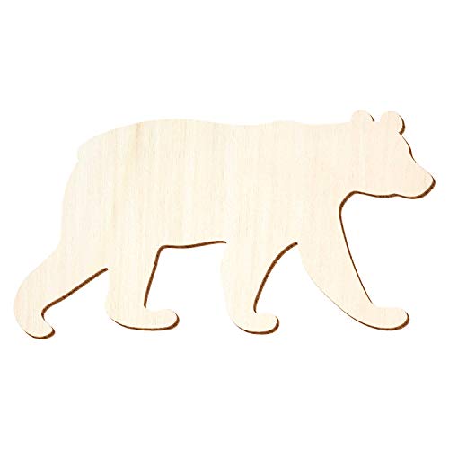 Holz Bär, Braunbär - 3-50cm Breite - Basteln Deko, Größe:5cm, Pack mit:1 Stück von Bütic GmbH