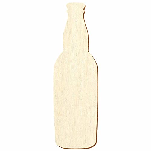 Holz Bierflasche - Deko Basteln 3-50cm, Größe:15cm, Pack mit:1 Stück von Bütic GmbH