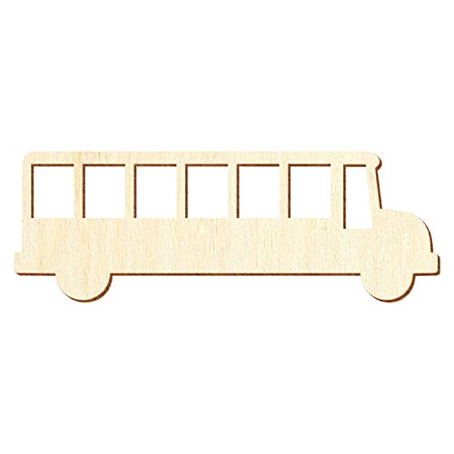 Holz Bus V3 - Deko Basteln 3-50cm, Größe:8cm, Pack mit:10 Stück von Bütic GmbH