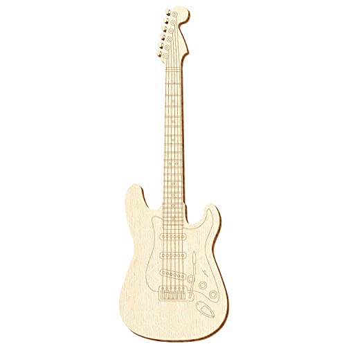 Holz E-Gitarre V2 - Deko Basteln 10-50 cm, Pack mit:1 Stück, Höhe:10cm hoch von Bütic GmbH