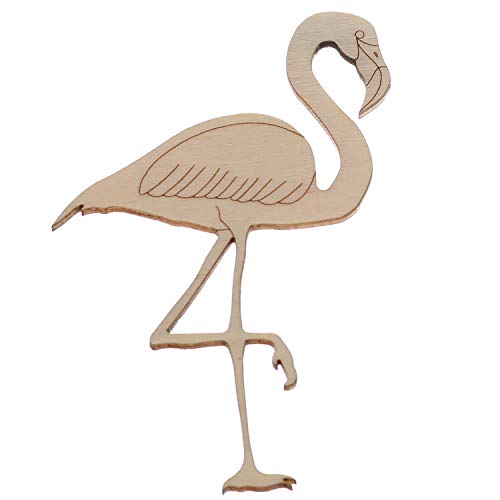 Holz Flamingos mit Kontur - Basteln Deko 5-40cm in 5cm Schritten, Größe:Höhe 10cm, Artikel:Flamingo 1 von Bütic GmbH
