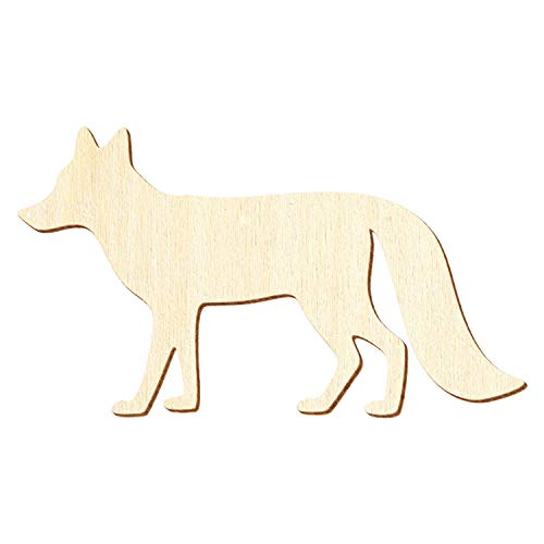 Holz Fuchs V1 - Deko Basteln 3-50cm, Größe:5cm, Pack mit:10 Stück von Bütic GmbH