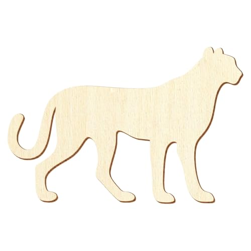 Holz Gepard - Deko Basteln 3-50cm, Größe:15cm, Pack mit:10 Stück von Bütic GmbH