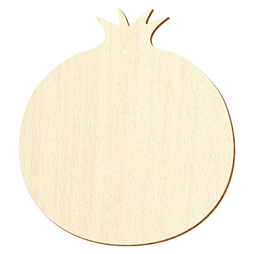 Holz Granatapfel - Deko Zuschnitte Größenauswahl, Größe:9cm, Pack mit:25 Stück von Bütic GmbH