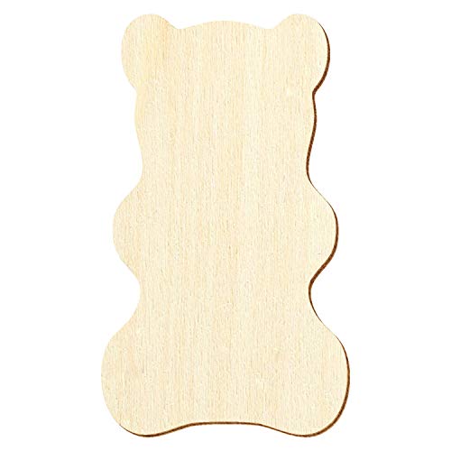 Holz Gummibärchen - Deko Basteln 3-50cm, Größe:15cm, Pack mit:10 Stück von Bütic GmbH