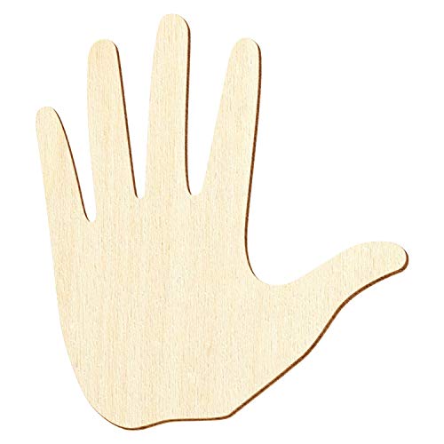 Holz Hand - Deko Basteln 3-50cm, Größe:13cm, Pack mit:100 Stück von Bütic GmbH