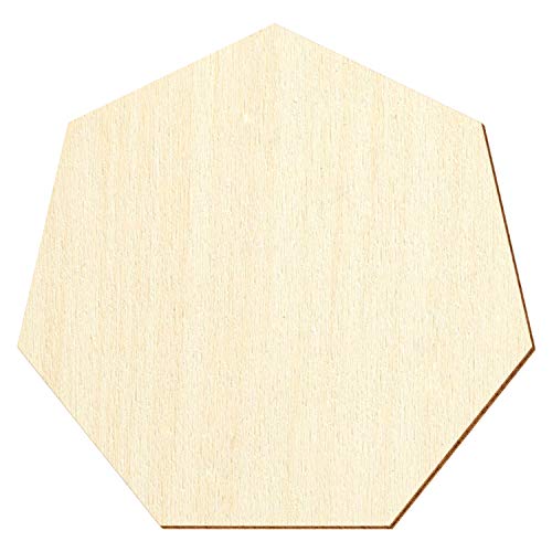 Holz Heptagon Siebeneck - Deko Basteln 3-50cm, Pack mit:25 Stück, Größe:3cm von Bütic GmbH