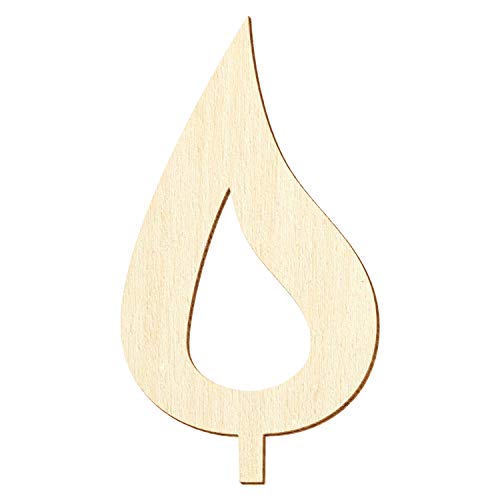 Holz Kerzenflamme V2 - Deko Basteln 5-50cm, Pack mit:1 Stück, Höhe:10cm hoch von Bütic GmbH