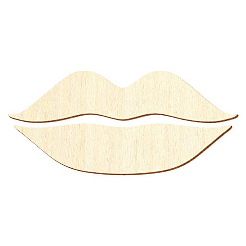 Holz Lippen - Deko Basteln 3-50cm, Größe:7cm, Pack mit:10 Stück von Bütic GmbH