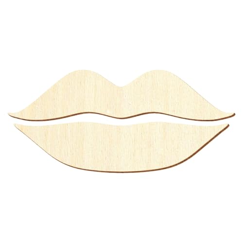 Holz Lippen - Deko Basteln 3-50cm, Größe:8cm, Pack mit:1 Stück von Bütic GmbH