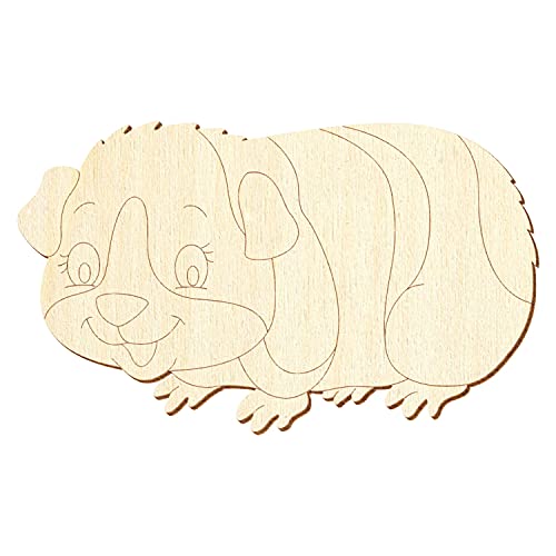 Holz Meerschweinchen V2 - Deko Basteln 5-50cm, Pack mit:10 Stück, Breite:11cm breit von Bütic GmbH