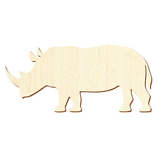 Holz Nashorn - Deko Basteln 3-50cm, Größe:10cm, Pack mit:25 Stück von Bütic GmbH