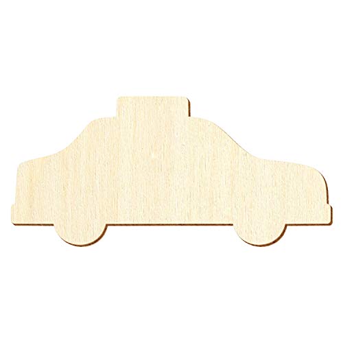 Holz Polizeiauto - Deko Basteln 3-50cm, Größe:12cm, Pack mit:25 Stück von Bütic GmbH