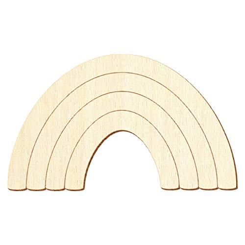 Holz Regenbogen V2 - Deko Basteln 8-50cm, Pack mit:1 Stück, Breite:14cm breit von Bütic GmbH