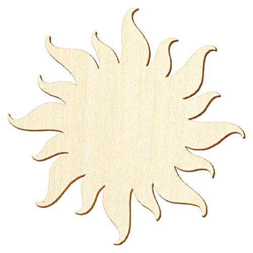 Holz Sonne - 3-50cm - Deko Basteln, Größe:15cm, Pack mit:50 Stück von Bütic GmbH