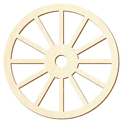 Holz Wagenrad V1 - Deko Basteln 5-50cm, Größe:5cm, Pack mit:100 Stück von Bütic GmbH