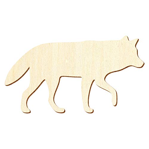 Holz Wolf - Deko Basteln 3-50cm, Größe:10cm, Pack mit:25 Stück von Bütic GmbH