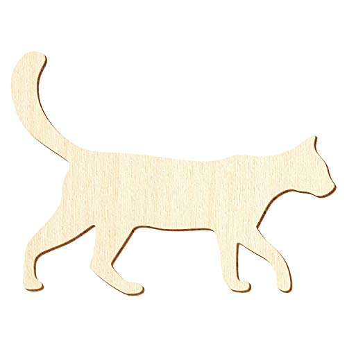 Laufende Holz Katze - 3-50cm Breite - Basteln Deko, Größe:30cm, Pack mit:1 Stück von Bütic GmbH