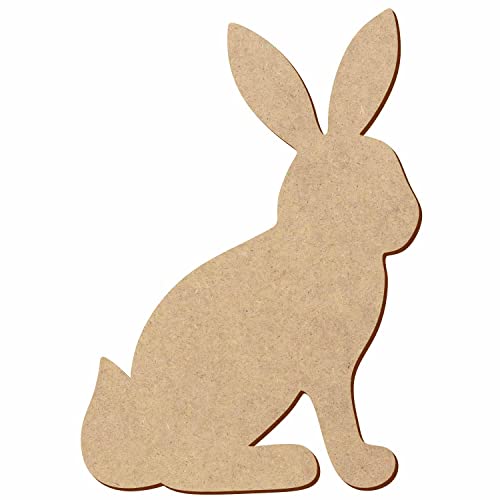 MDF Holz Häschen Hase sitzend - 3-50cm Streudeko Basteln Deko Wanddeko, Größe:5cm, Pack mit:10 Stück von Bütic GmbH