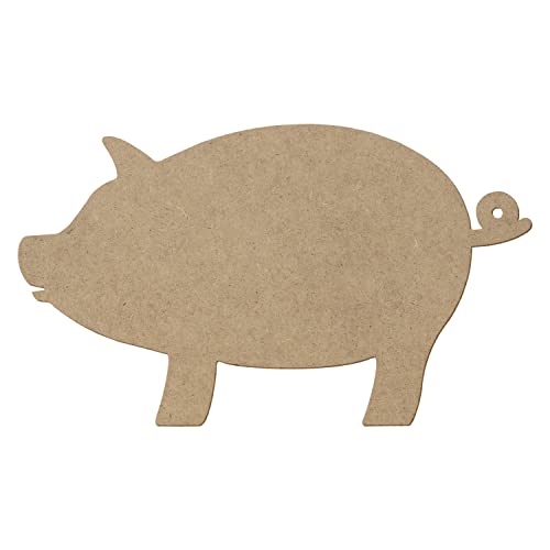 MDF Holz Schwein V1 - Deko Basteln 5-50cm, Pack mit:100 Stück, Breite:10cm breit von Bütic GmbH