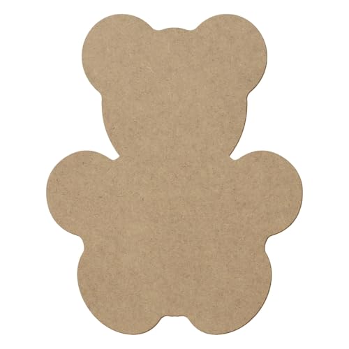 MDF Teddy - Deko Zuschnitte Größenauswahl, Größe:8cm, Pack mit:10 Stück von Bütic GmbH