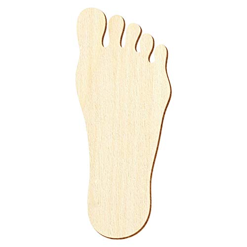 Menschlicher Holz Fuß - Deko Basteln 3-50cm, Größe:10cm, Pack mit:50 Stück von Bütic GmbH