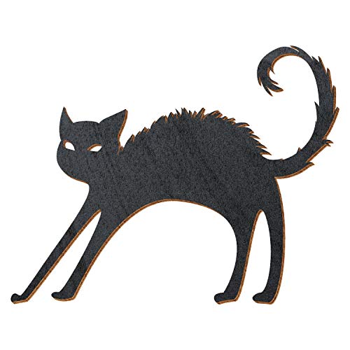 Schwarze Holz Katze mit Buckel - Deko Zuschnitte Größenauswahl, Größe:20cm, Pack mit:1 Stück von Bütic GmbH