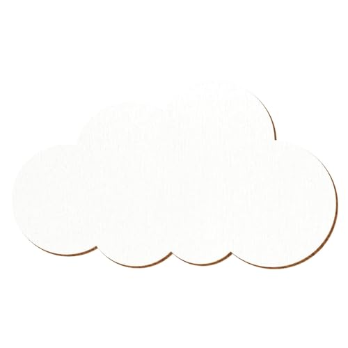 Weiße Holz Wolke V1 - Deko Zuschnitte 1-10cm, Größe:Wolken 8cm breit, Pack mit:25 Stück von Bütic GmbH