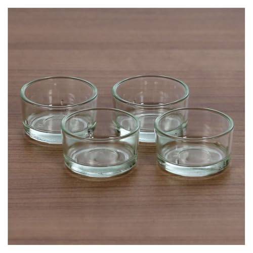 klare Teelichtgläser flach für 40mm Standard Teelichter Glas Teelichthalter, Größe:30er Set von Bütic GmbH