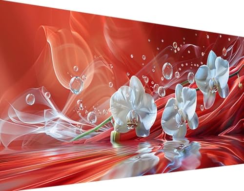 5D Diamond Painting Blume Diamond Art Blasen Diamant Painting Bilder, Diamond Painting Erwachsene Groß XXL 100x200cm Quadrat Diamond Painting Set für Wohnzimmer Schlafzimmer Wanddeko Geschenk 4-4 von Bugufen