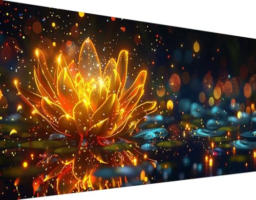 5D Diamond Painting Blume Diamond Art Landschaft Diamant Painting Bilder, Diamond Painting Erwachsene Groß XXL 70x140cm Quadrat Diamond Painting Set für Wohnzimmer Schlafzimmer Wanddeko Geschenk 9-S von Bugufen