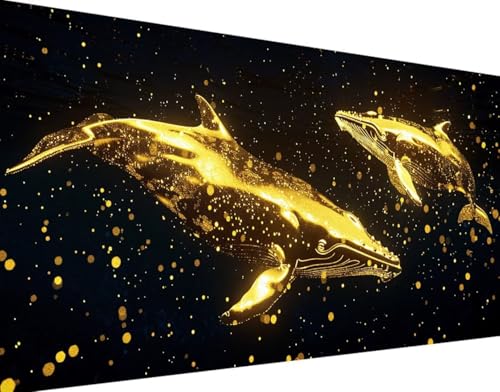 5D Diamond Painting Delphin Diamond Art Sternenhimmel Diamant Painting Bilder, Diamond Painting Erwachsene Groß XXL 100x200cm Round Diamond Painting Set, Wohnzimmer Schlafzimmer Wanddeko Geschenk 9-T von Bugufen