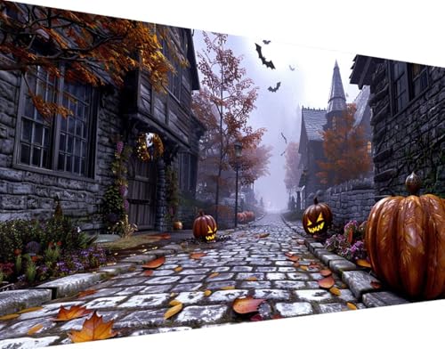 5D Diamond Painting Fallen Diamond Art Halloween Diamant Painting Bilder, Diamond Painting Erwachsene Groß XXL 100x200cm Round Diamond Painting Set für Wohnzimmer Schlafzimmer Wanddeko Geschenk t-1 von Bugufen