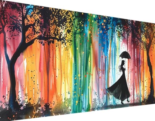 5D Diamond Painting Frau Diamond Art Landschaft Diamant Painting Bilder, Diamond Painting Erwachsene Groß XXL 30x60cm Quadrat Diamond Painting Set für Wohnzimmer Schlafzimmer Wanddeko Geschenk 8-G von Bugufen