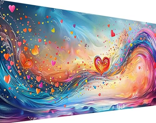 5D Diamond Painting Liebe Diamond Art Regenbogen Diamant Painting Bilder, Diamond Painting Erwachsene Groß XXL 30x60cm Quadrat Diamond Painting Set für Wohnzimmer Schlafzimmer Wanddeko Geschenk u-R von Bugufen