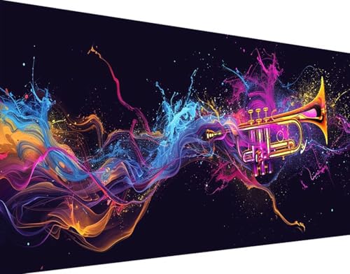 5D Diamond Painting Musikinstrument Diamant Painting Bilder Set, Musik Diamond Painting Erwachsene Kinder DIY Quadrat Kristall Strass Cross Stickerei Basteln Painting Set, Home Wand Décor 80x160cm 3-4 von Bugufen