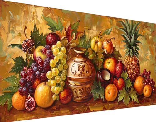 5D Diamond Painting Obst Diamond Art Traube Diamant Painting Bilder, Diamond Painting Erwachsene Groß XXL 70x140cm, Quadrat Diamond Painting Set für Wohnzimmer Schlafzimmer Wanddeko Geschenk w-Y von Bugufen