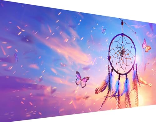 5D Diamond Painting Schmetterling Diamond Art TraumfäNger Diamant Painting Bilder, Diamond Painting Erwachsene Groß XXL 100x200cm Quadrat Diamond Painting Set für Wohnzimmer Schlafzimmer Wanddeko s-D von Bugufen