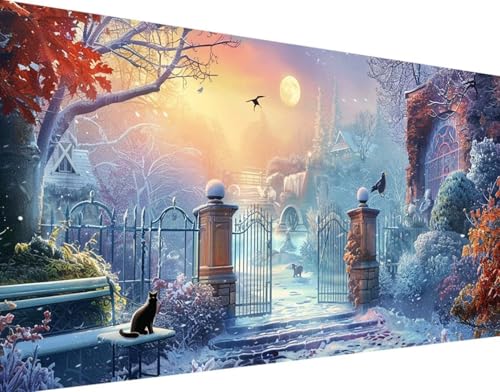 5D Diamond Painting Sonne Diamond Art Winter Diamant Painting Bilder, Diamond Painting Erwachsene Groß XXL 100x200cm Quadrat Diamond Painting Set für Wohnzimmer Schlafzimmer Wanddeko Geschenk n-5 von Bugufen