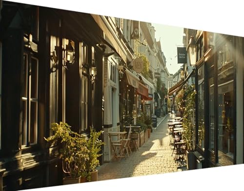 5D Diamond Painting Stadt Diamond Art StraßE Diamant Painting Bilder, Diamond Painting Erwachsene Groß XXL 30x60cm, Quadrat Diamond Painting Set für Wohnzimmer Schlafzimmer Wanddeko Geschenk c-O von Bugufen