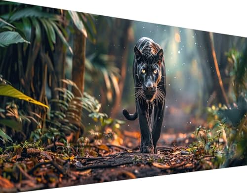 5D Diamond Painting Tier Diamond Art Leopard Diamant Painting Bilder, Diamond Painting Erwachsene Groß XXL 100x200cm Quadrat Diamond Painting Set für Wohnzimmer Schlafzimmer Wanddeko Geschenk c-0 von Bugufen