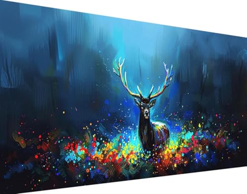 5D Diamond Painting Tier Diamond Art Reh Diamant Painting Bilder, Diamond Painting Erwachsene Groß XXL 30x60cm Quadrat Diamond Painting Bilder Set für Wohnzimmer Schlafzimmer Wanddeko Geschenk 7-6 von Bugufen