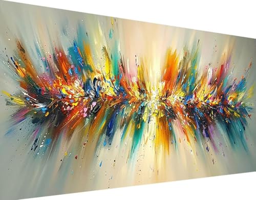 Abstrakt Diamond Painting Bilder, 5D Diamond Painting Feder Daiments Painting Erwachsene Groß XXL 100x200cm Quadrat Diamond Art Painting Kinder Stickerei Kreuzstich Set, Wand Zimmer Deko Aesthetic e-9 von Bugufen