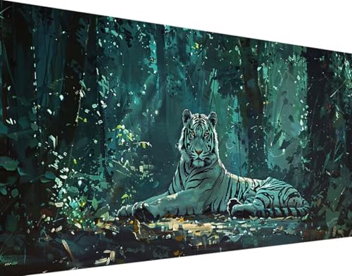 Baum Diamond Painting Bilder, 5D Diamond Painting Tiger Daiments Painting Erwachsene Groß XXL 100x200cm Quadrat Diamond Art Painting Kinder Stickerei Kreuzstich Set, Wand Zimmer Deko Aesthetic a-2 von Bugufen