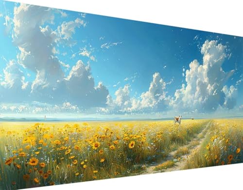 Blume Diamond Painting Bilder, 5D Diamond Painting Himmel Daiments Painting Erwachsene Groß XXL 100x200cm Round Diamond Art Painting Kinder Stickerei Kreuzstich Set, Wand Zimmer Deko Aesthetic 6-O von Bugufen